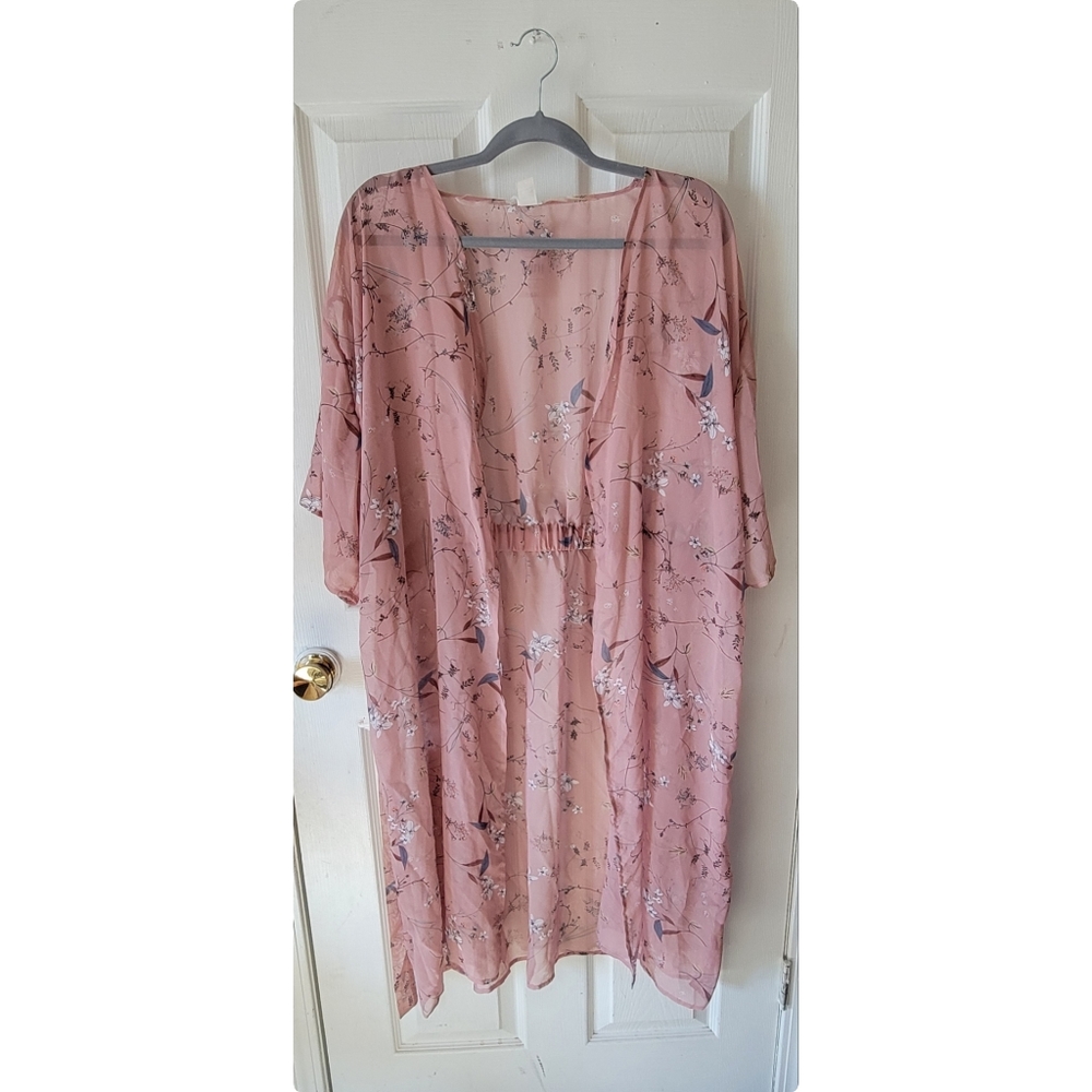 Pink Floral Kimino